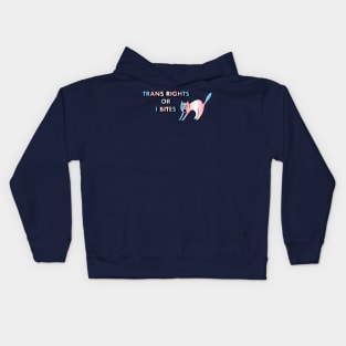 Trans Rights Or I Bites Cat Kids Hoodie